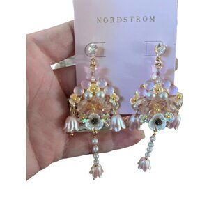 Bloomingdale’s Crystal Elegant Danglers Fashion Earrings 3 pairs